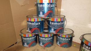 6 x 2.5 litre tins of grey Hammerite type anti corrosive metal paint