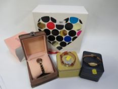 A selection of collectable watches to include Owl and Fossil examples