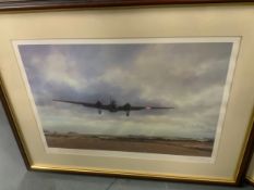 A signed John Young military aviation artist proof limited edition print together with a Folland