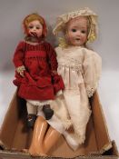 Two vintage bisque head dolls, comprising SPBH 1909 4½ Germany and Kopplesdorf 250/5