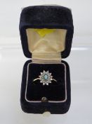 A hallmarked 9 carat gold emerald dress ring approx weight 2.2g