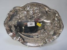 A hallmarked silver dressing table tray approx weight 355g