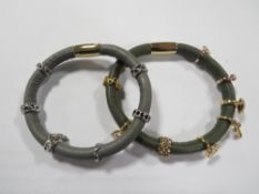 Two Endless Christina collection leather charm bangles