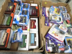 Two boxes of mixed diecast cars to include Thomas the Tank engine