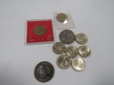 Seven old two pound coins and 2 five pound coins (9)