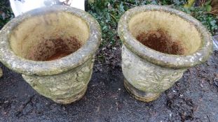 A pair of matching garden planters
