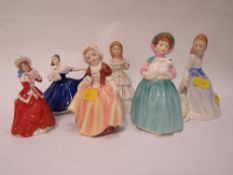 A collection of six Royal Doulton figures to include Andrea