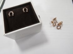 Hot Diamonds - a pair of horseshoe earrings in original box together with two pairs of Emozioni