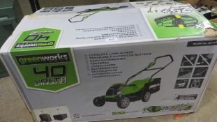 A boxed cordless lithium battery lawnmower (Unchecked)