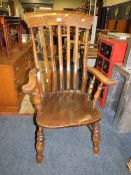 A vintage farmhouse Windsor style chair