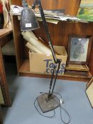 An angle poise engineering lamp