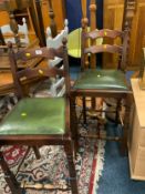 A pair of bar stools