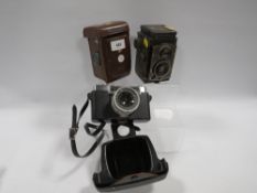A Yashica 44 camera together with a Minster 3 example and a Rolleicord (3)