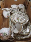 A tray of assorted Copeland Spode Chelsea ceramics