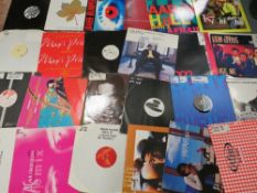 Two trays of assorted LP records to include Edwin Star etc