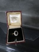 A hallmarked 18 carat gold sapphire and diamond ring approx weight 3.7g