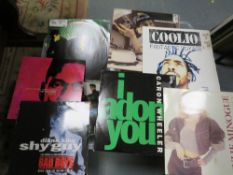 Two trays of LP records etc to include Public Enemy and Moby etc
