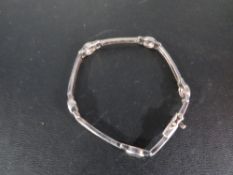 A hallmarked silver bracelet