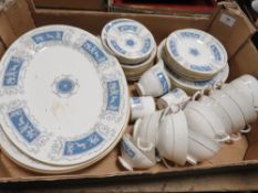 A tray of assorted Coalport Revelry tea and dinner ware