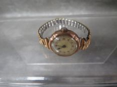 A BWC 9ct gold cased watch