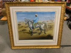 Susan Crawford - A large signed limited edition giclee print ‘Omani boy on his Arab stallion’, No