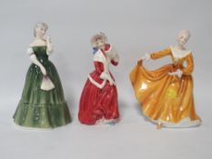 Three Royal Doulton figurines comprising Kirsty, Christmas Morn and Gillian (3)