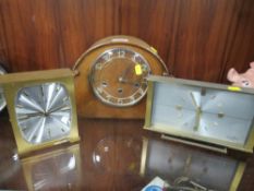 Three assorted mantle clocks to include two Seth Thomas examples