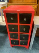 A modern eight drawer Eastern style cabinet