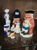 A collection of assorted ceramics to include two Royal Doulton figures