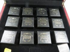 Tristan Da Cunha 2009 Fabuld Aurum gold coin set, consisting of 12 gold half crowns, each 0.5 g of