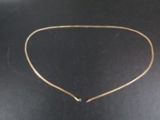 A hallmarked 9 carat gold herringbone necklace approx weight 4.1g