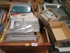 Two trays of assorted first day covers, Royal Mail mint stamp sleeves - no stamps