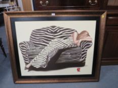 A limited edition giclee on board by Drew Darcy 'Forbidden Fruit', number 87 of 95, approx 76 x