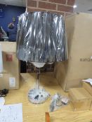 A large black modern table lamp with box- ex shop stock, may have damage