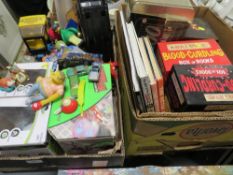 Two tray of assorted collectable toys to include die cast vehicles, Simpsons figures, Horrible