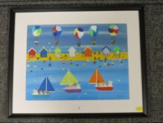 GORDON BARKER (XX-XXI) A framed and glazed painting entitled 'Another Great Day At The Beach'
