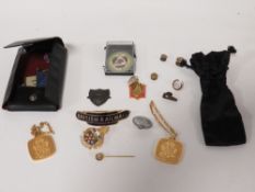 A collection of enamel and other badges etc including railway interest