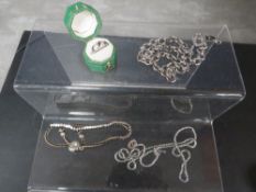 A collection of assorted silver jewellery etc two pieces having Links of London tags