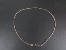 A hallmarked 9 carat gold necklace approx weight 4.5g