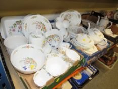 A large quantity of Aynsley Cottage Garden tea and dinner ware over 4 trays