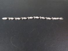 A hallmarked silver bracelet