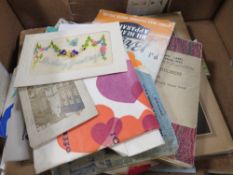 An antique map of Cannock ( Beaudesert and Badger Slade Wood ) together with a quantity of Ephemera,