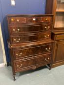 A vintage French style tallboy chest