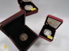 Canada 214 fine silver piedfort 25 dollars, 2014 fine silver 5 dollars, in cases of issue with COA's