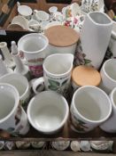 Two trays of assorted Portmeirion to include vases, jugs and tea ware etc