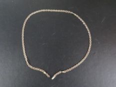 A hallmarked 9 carat gold necklace length 62cm approx weight 13.7g