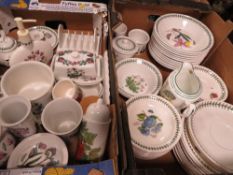 Two trays of assorted Portmeirion to include bowls, toast rack etc