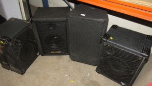 Four PA speakers