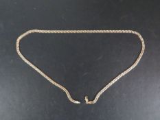 A hallmarked 9 carat gold necklace length 62cm approx weight 20.2g