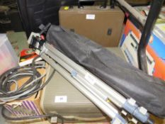 A quantity of collectables to include typewriters, reel to reel, projector etc